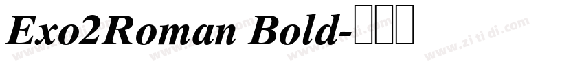 Exo2Roman Bold字体转换